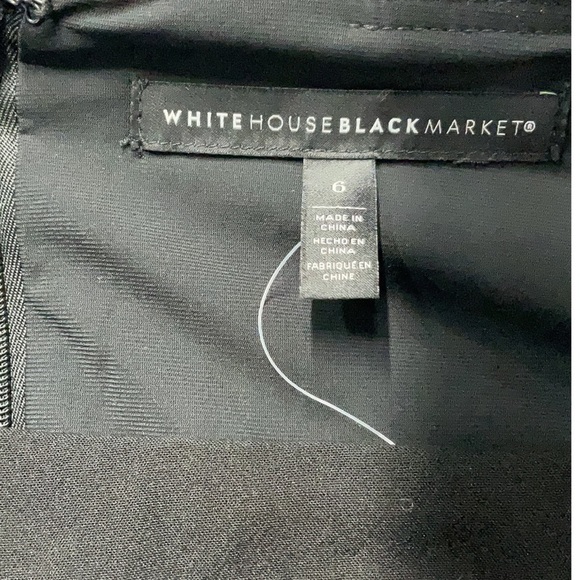 White House Black Market BP Flounce Hem Black Pencil Skirt NEW - Picture 5 of 5